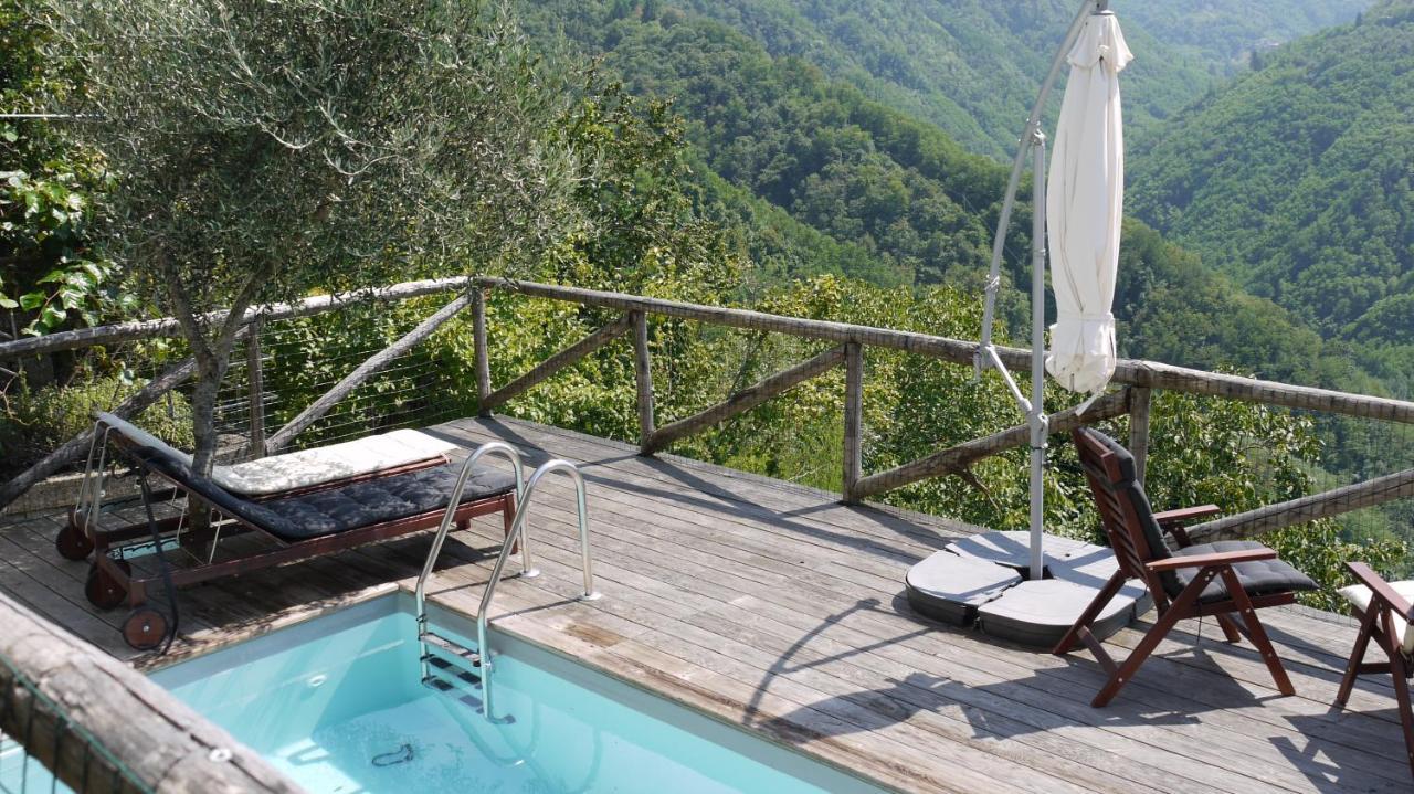 Villa Piscina Con Vista à Bagni di Lucca Extérieur photo