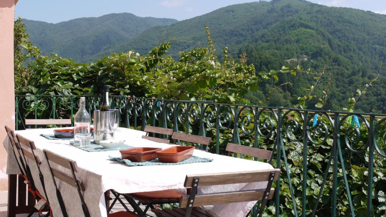 Villa Piscina Con Vista à Bagni di Lucca Extérieur photo