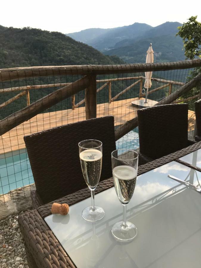Villa Piscina Con Vista à Bagni di Lucca Extérieur photo